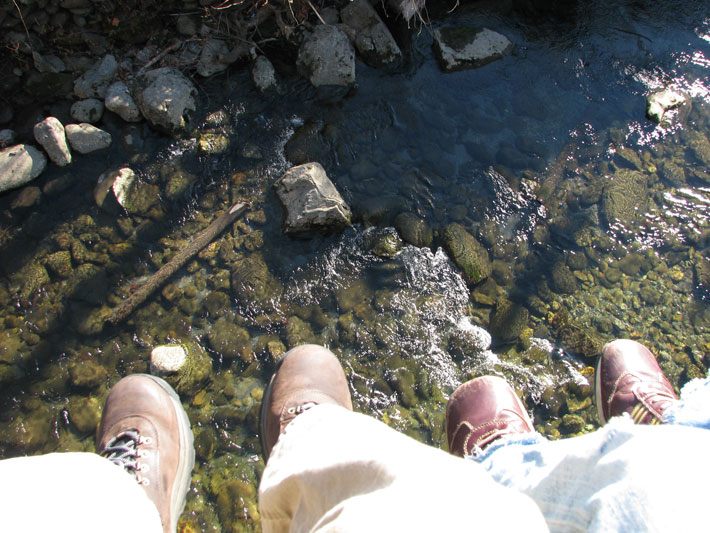 feet and creek