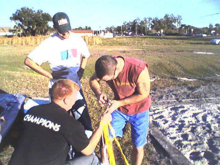 preparing the nets