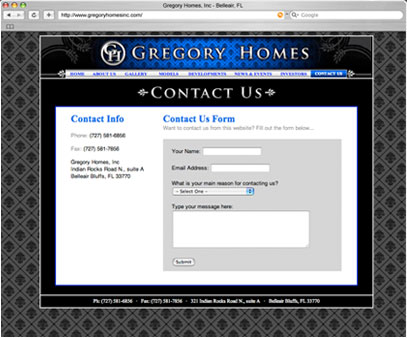 contact us webpage