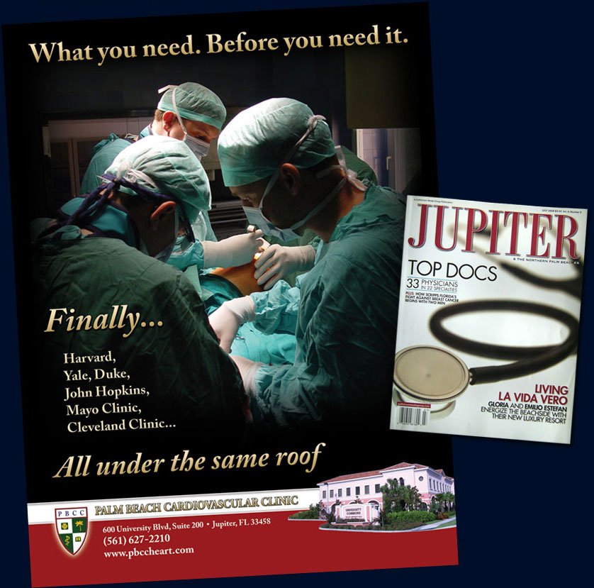 Palm Beach Cardiovascular Clinic magazine Ad